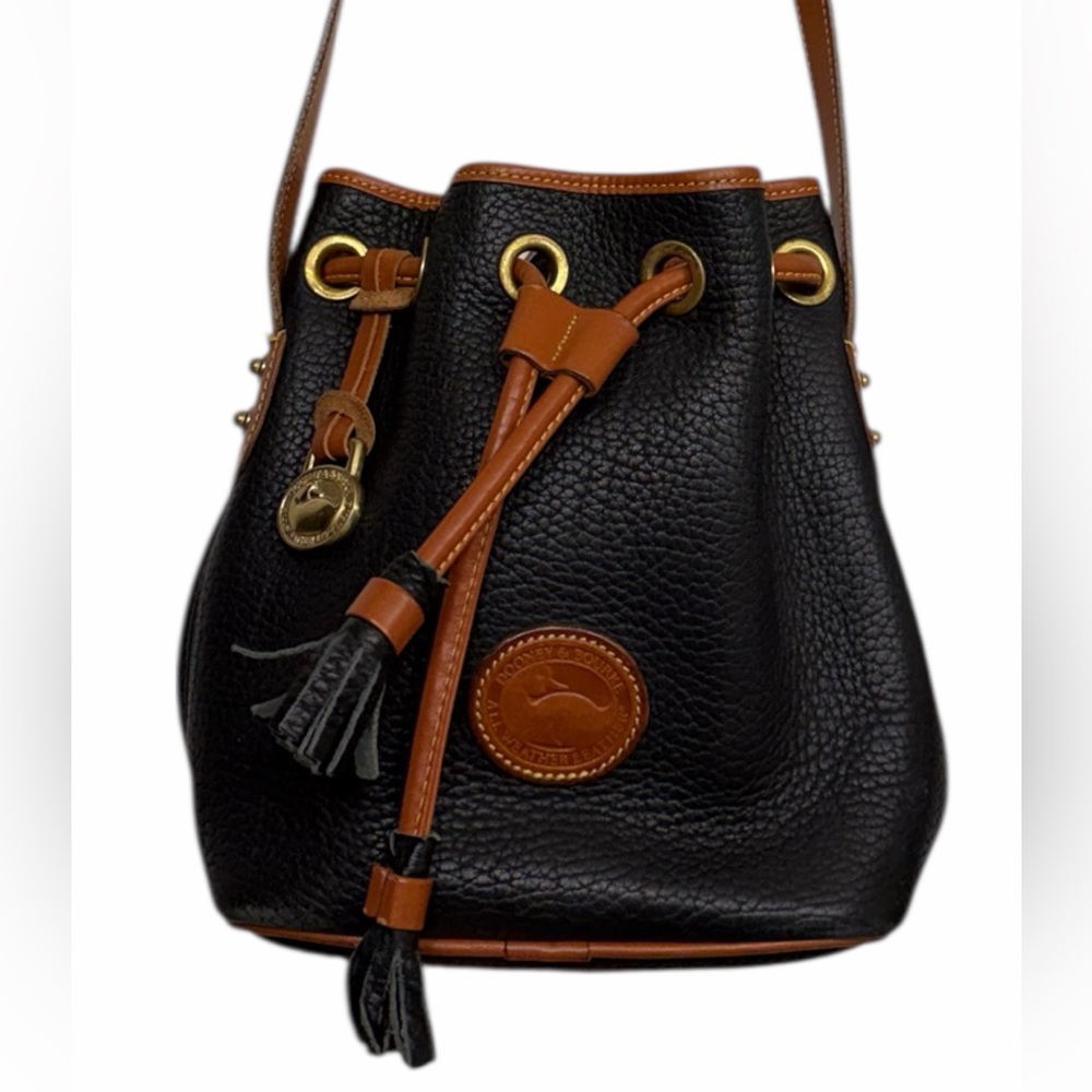 Vintage Dooney & Bourke All Weather Leather Bucket Bag